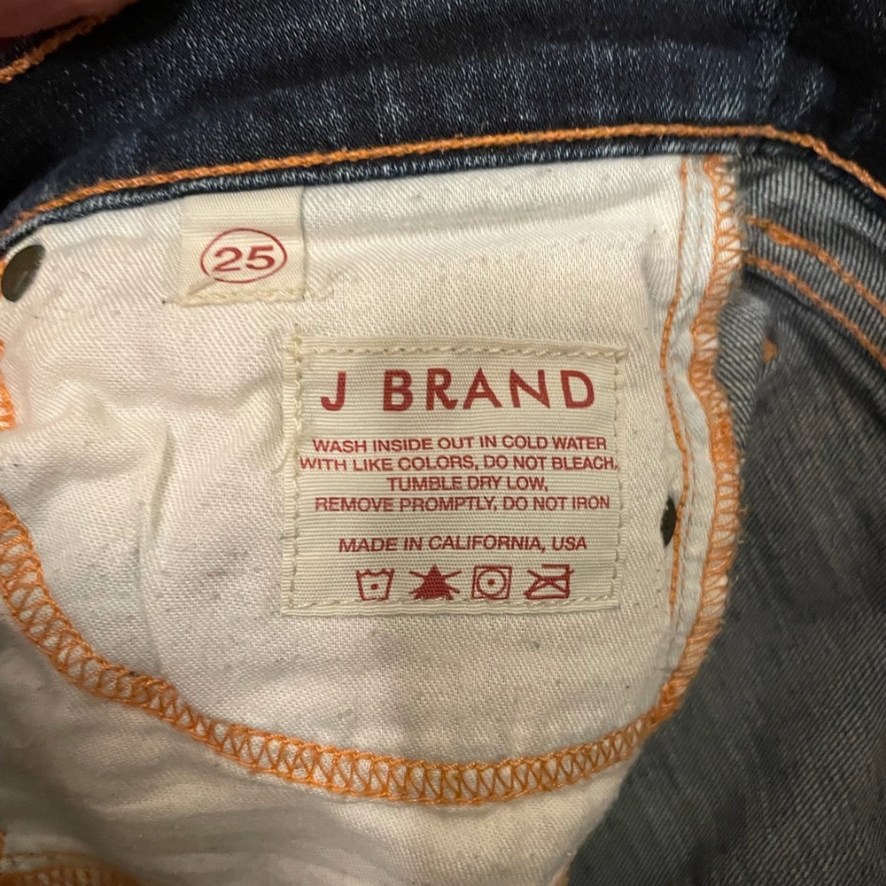J BRAND WOMENS JEANS STRAIGHT LEG LIKE NEW 25 DARK DENIM - Picture 7 of 9